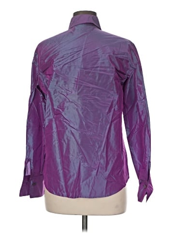Linda Allard Ellen Tracy Long Sleeve Silk Top (view 2)