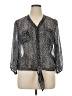 Cache 100% Polyester Silver 3/4 Sleeve Blouse Size XL - photo 1