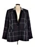 Lane Bryant Plaid Burgundy Blazer Size 28 - photo 1