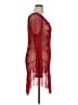 Calypso St. Barth 100% Viscose Red Poncho Size Lg (2) - photo 4