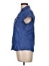 Express 100% Cotton Blue Short Sleeve Blouse Size L - photo 5