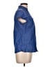 Express 100% Cotton Blue Short Sleeve Blouse Size L - photo 4