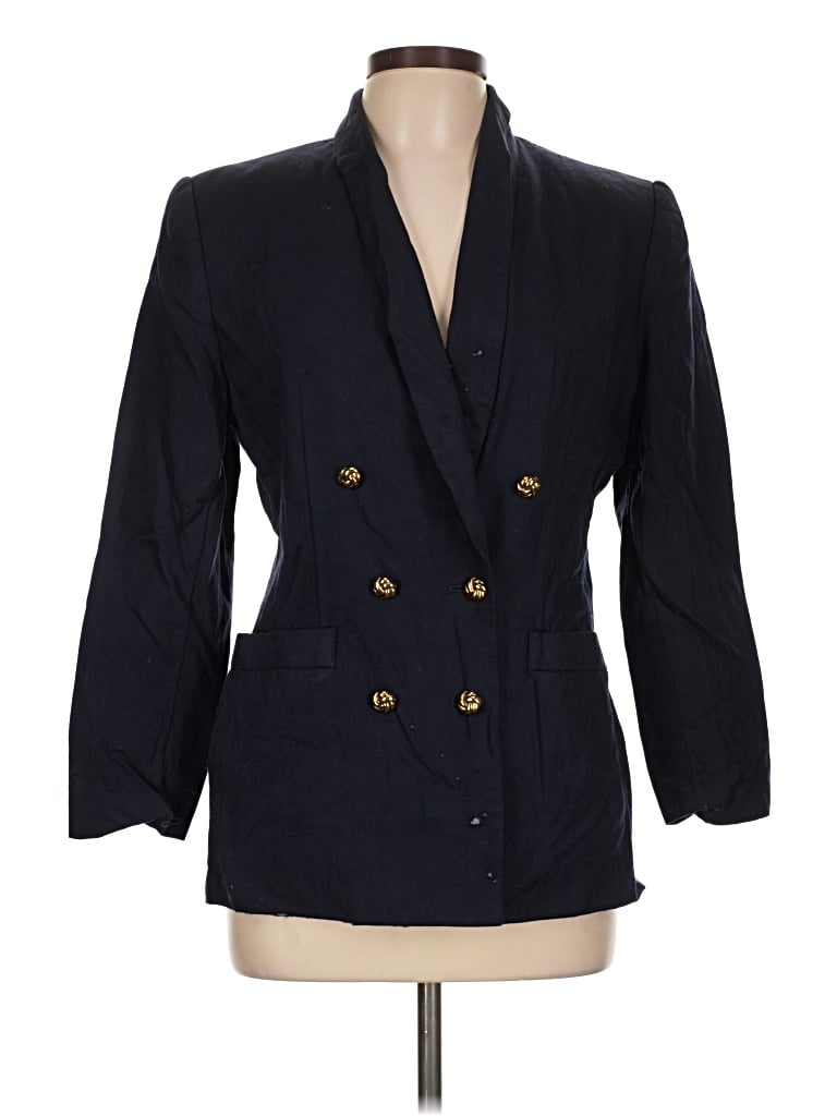 Pre-owned Kasper A.s.l. Wool Blazer Jacket In Blue