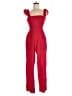 Francesca's Solid Red Jumpsuit Size M - photo 1