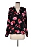 89th & Madison 100% Polyester Floral Black Long Sleeve Blouse Size M - photo 1