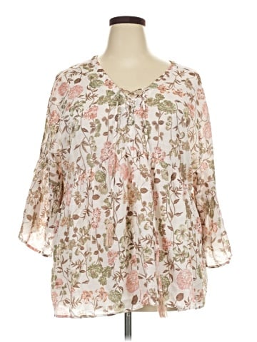 Cato 3/4 Sleeve Blouse (view 1)