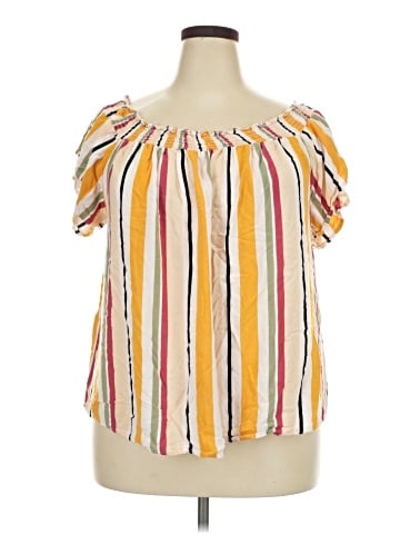 Paper Tee Short Sleeve Blouse (view 1)