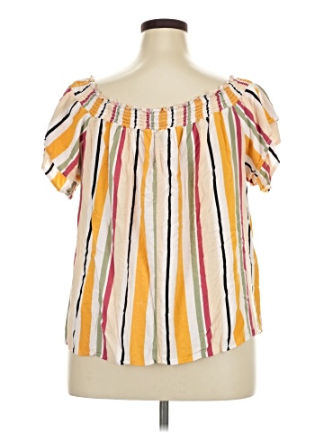 Paper Tee Short Sleeve Blouse (view 2)