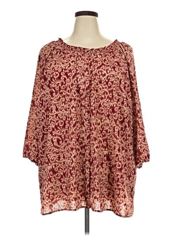 Maggie Barnes for Catherines 3/4 Sleeve Blouse (view 1)