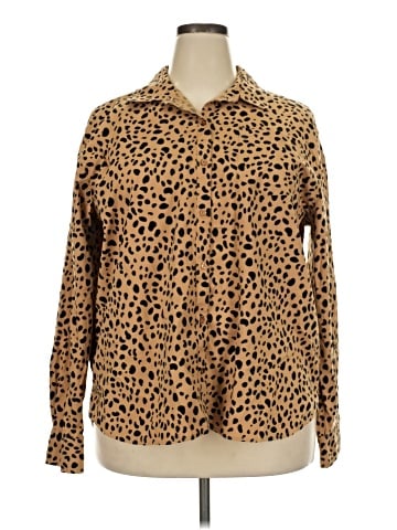 Crown & Ivy Long Sleeve Button-Down Shirt (view 1)
