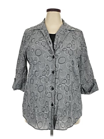 Maggie Barnes 3/4 Sleeve Button-Down Shirt (view 1)