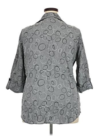 Maggie Barnes 3/4 Sleeve Button-Down Shirt (view 2)