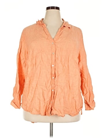 Sigrid Olsen 3/4 Sleeve Button-Down Shirt (view 1)