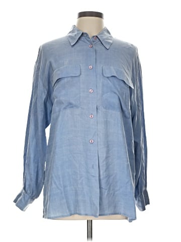 Liz Claiborne Collection Long Sleeve Silk Top (view 1)