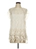 Kut from the Kloth 100% Polyester Ivory Sleeveless Blouse Size L - photo 1