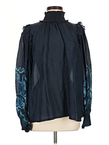 Raquel Allegra Long Sleeve Silk Top (view 1)
