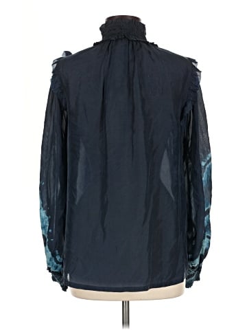 Raquel Allegra Long Sleeve Silk Top (view 2)