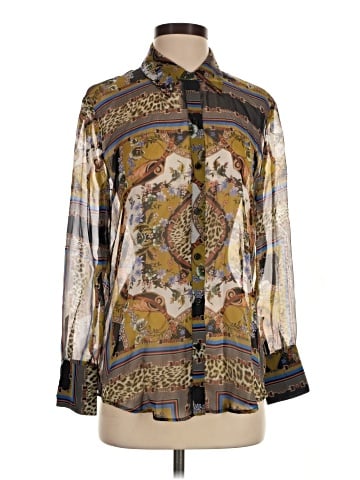 Lavender Brown Long Sleeve Blouse (view 1)