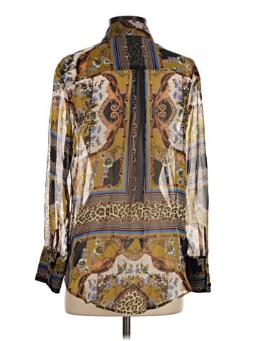 Lavender Brown Long Sleeve Blouse (view 2)