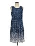 Perceptions Stars Blue Casual Dress Size M - photo 1