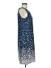 Perceptions Stars Blue Casual Dress Size M - photo 4
