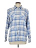 L.L.Bean Plaid Blue Long Sleeve Button-Down Shirt Size L - photo 1