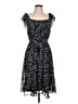 DKNY 100% Polyester Stars Black Casual Dress Size 10 - photo 1