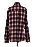 Pol Plaid Burgundy Long Sleeve Blouse Size S - photo 2