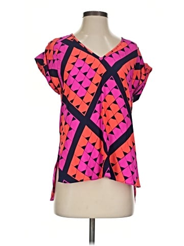 Alice & Trixie Short Sleeve Silk Top (view 1)