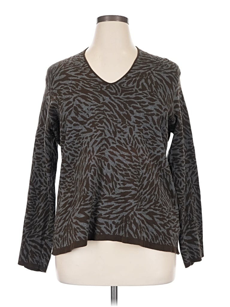 Pre-owned Dana Buchman Pullover Sweater In Brown