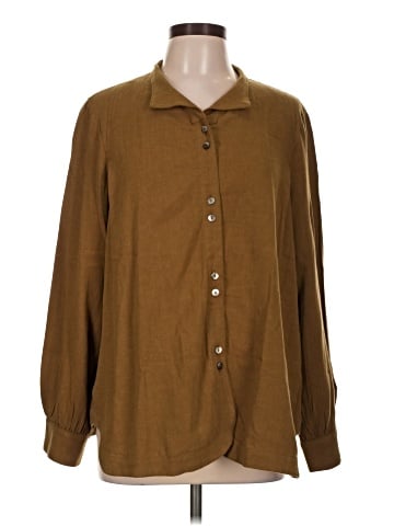 Poetry Long Sleeve Button-Down Shirt (view 1)