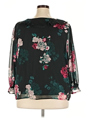 LC Lauren Conrad 3/4 Sleeve Blouse (view 2)