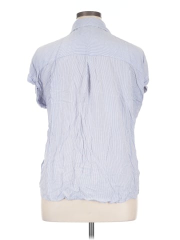 Cosmic Blue Love Short Sleeve Blouse (view 2)