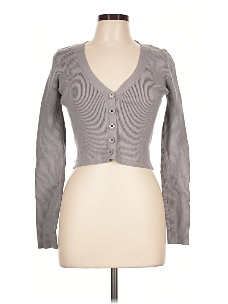 Pre-owned Forever 21 Cardigan Sweater In Gray