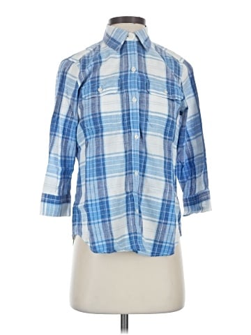Chaps 3/4 Sleeve Button-Down Shirt (view 1)