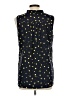 Maison Jules 100% Polyester Stars Blue Sleeveless Blouse Size L - photo 2