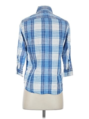 Chaps 3/4 Sleeve Button-Down Shirt (view 2)
