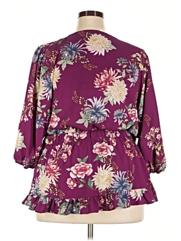 City Chic 3/4 Sleeve Blouse (view 2)