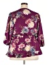 City Chic Floral Purple 3/4 Sleeve Blouse Size 20 Plus (L) - photo 2