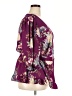 City Chic Floral Purple 3/4 Sleeve Blouse Size 20 Plus (L) - photo 4