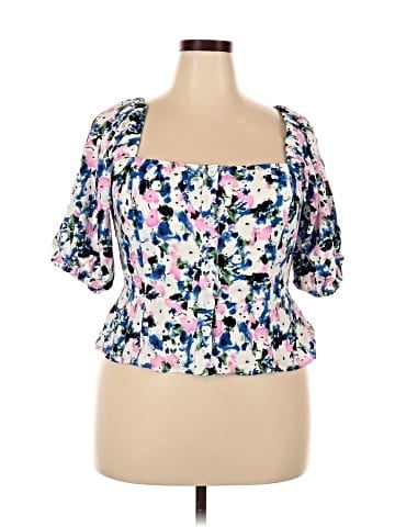 BCBGMAXAZRIA Short Sleeve Blouse (view 1)