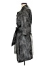 MICHAEL Michael Kors 100% Polyester Black Gray Trenchcoat Size 10 - photo 5