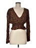 AFRM 100% Rayon Brown Long Sleeve Blouse Size M - photo 1