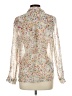 Zara Basic Floral Ivory Long Sleeve Blouse Size L - photo 2