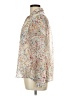 Zara Basic Floral Ivory Long Sleeve Blouse Size L - photo 5