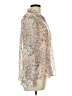 Zara Basic Floral Ivory Long Sleeve Blouse Size L - photo 4