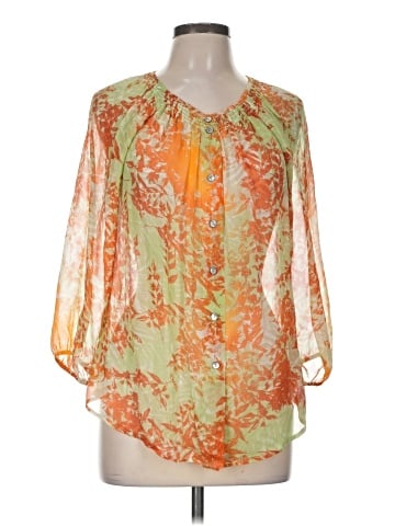 Sundance 3/4 Sleeve Silk Top (view 1)
