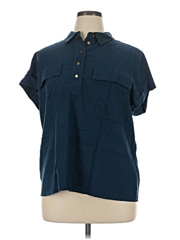 Donna Karan New York Short Sleeve Blouse (view 1)