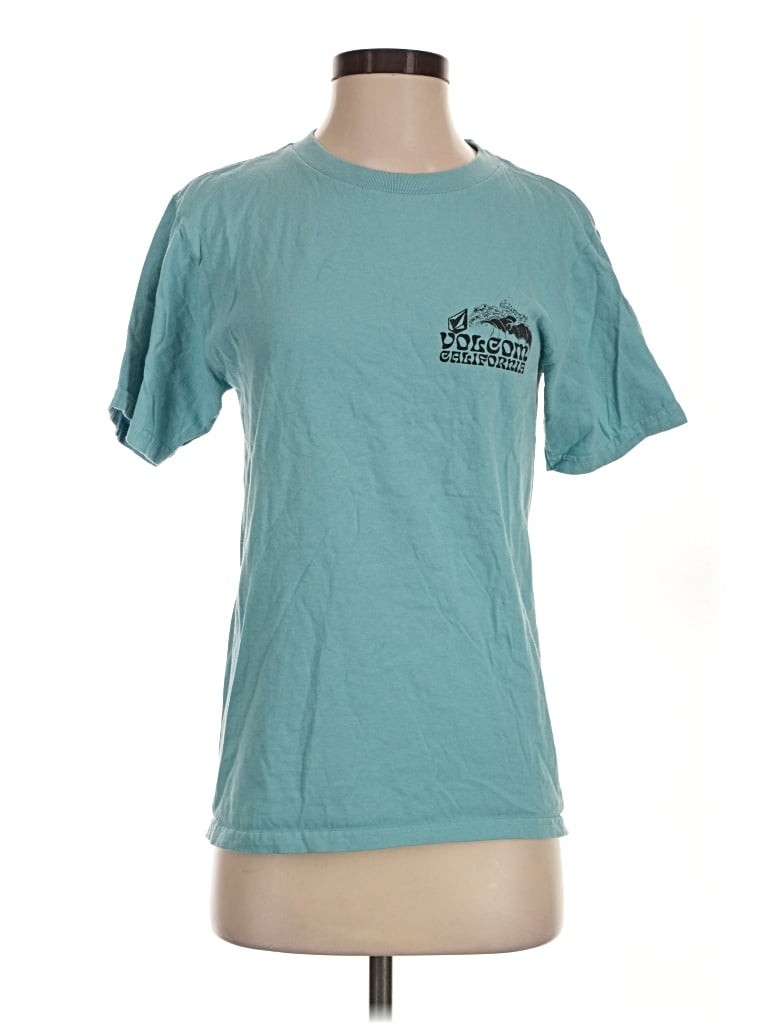 Pre-owned Volcom Short Sleeve T-shirt In Teal