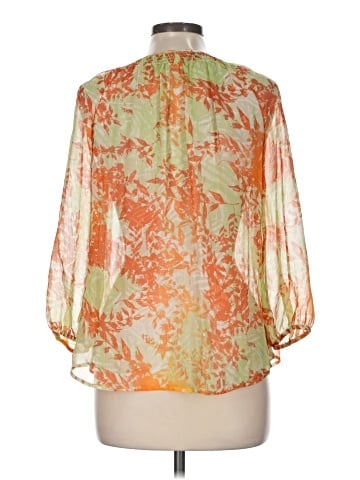 Sundance 3/4 Sleeve Silk Top (view 2)